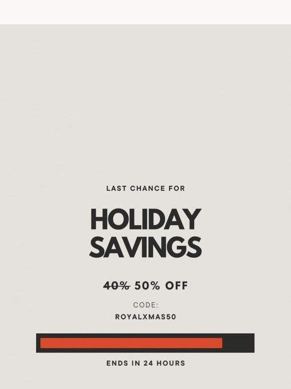 40% wasn’t enough. Here’s 50% off