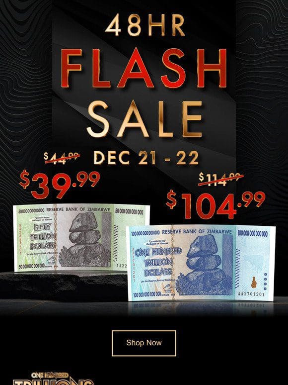 48Hr Flash Sale Starts Today!