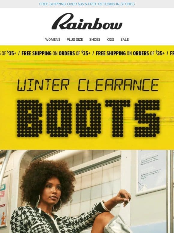 50% OFF BOOTS + BOOTIES  ‍♀️ Pure fabulosity! #WinterClearance.