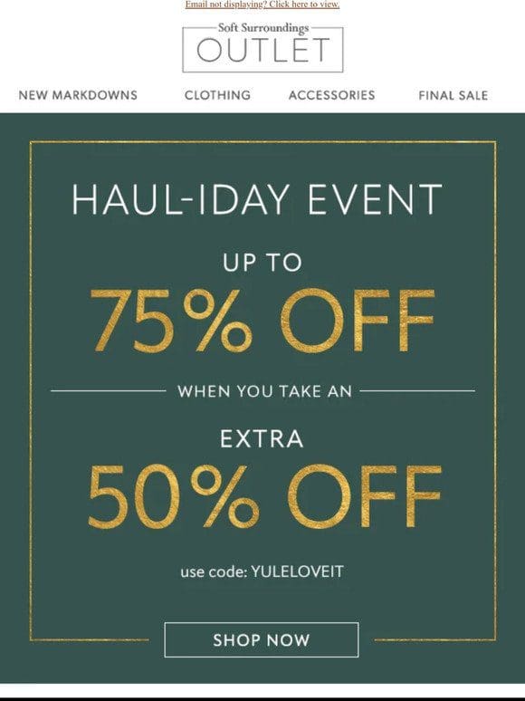 50% Off EVERYTHING is Still Going Strong…