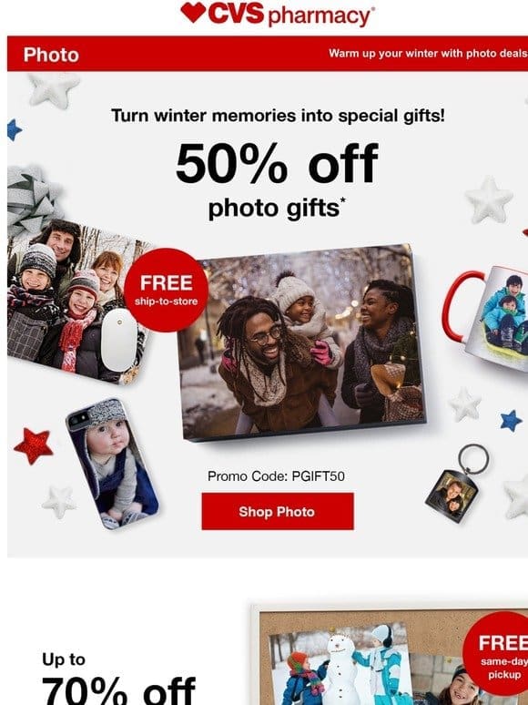50% Off Photo Gifts — Share Special Memories!