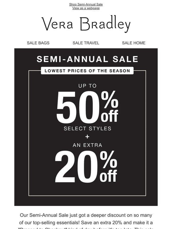 50% off + an extra 20% off!?