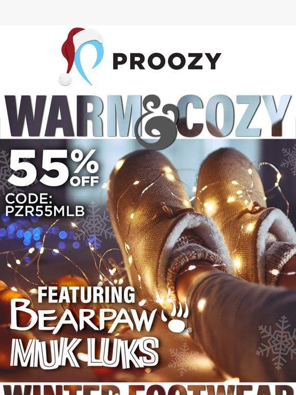 55% Off select Bearpaw & Muk Luks!