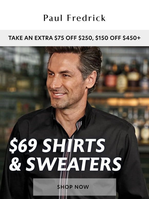 $69 shirts—mix up the patterns