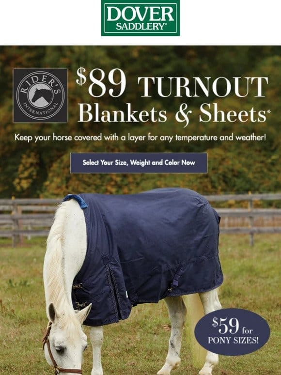 $89 Rider’s International Turnouts Are Here! ($59 for Pony Sizes)