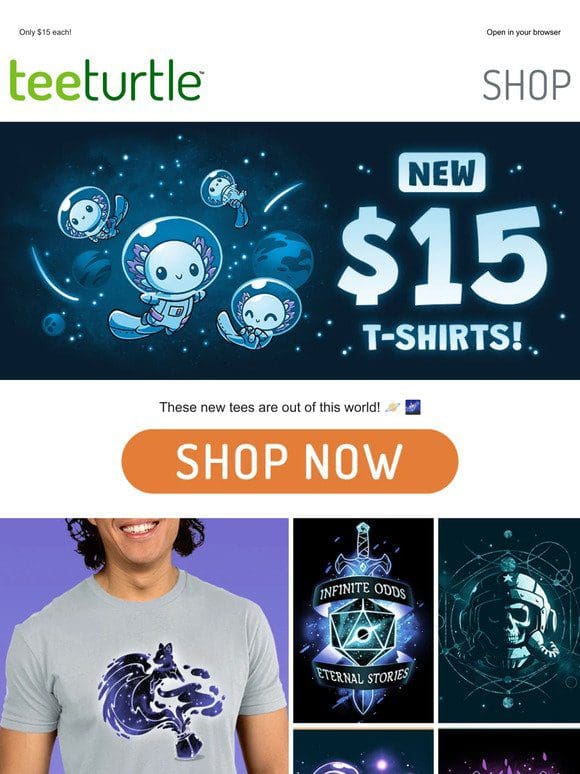 9 NEW celestial t-shirts