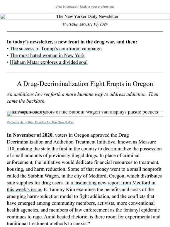 A Drug-Decriminalization Fight Erupts in Oregon