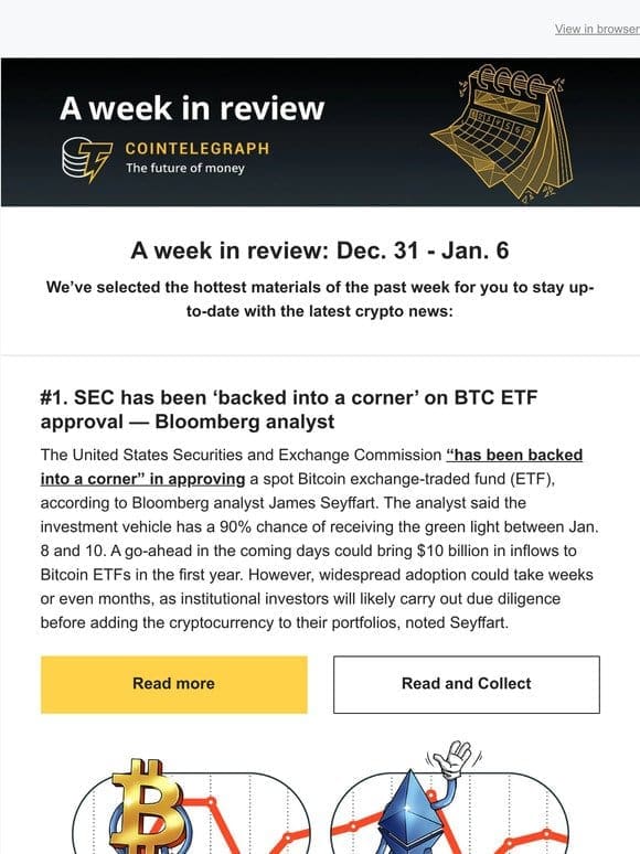 A Week in Review: SEC ‘backed into a corner，’ IRS tracks crypto trades and other news