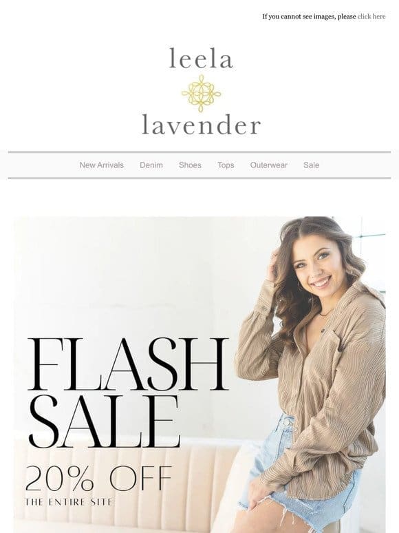 ALERT: FLASH SALE!