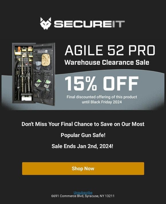 Agile Model 52 Pro Warehouse Sale