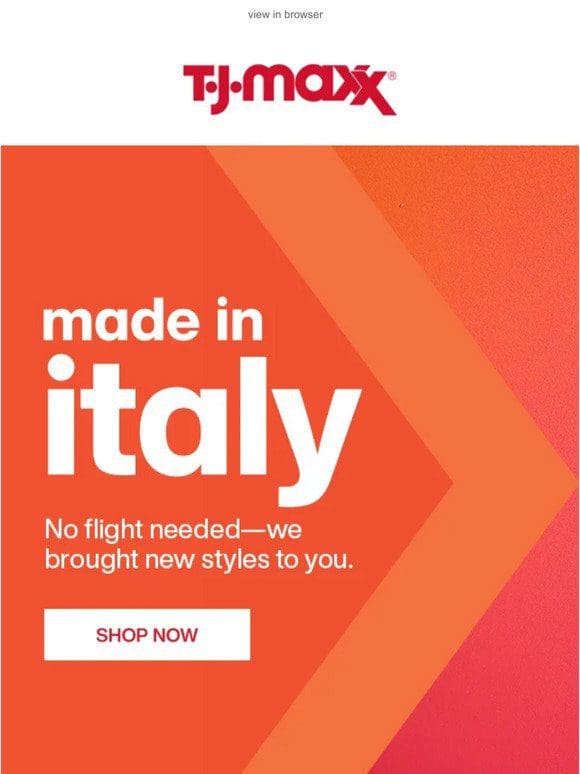 All new AND Italian made? *Chef’s kiss*