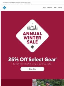 Annual Winter Sale STARTS NOW!