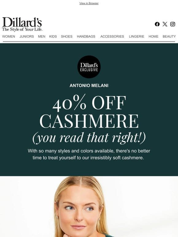 Antonio Melani: 40% OFF Cashmere (you read that right!)