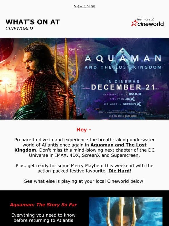 Aquaman has resurfaced on the big screen!