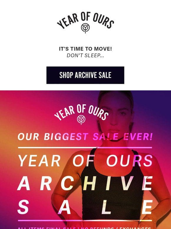 Archive Sale – Get In The Game…