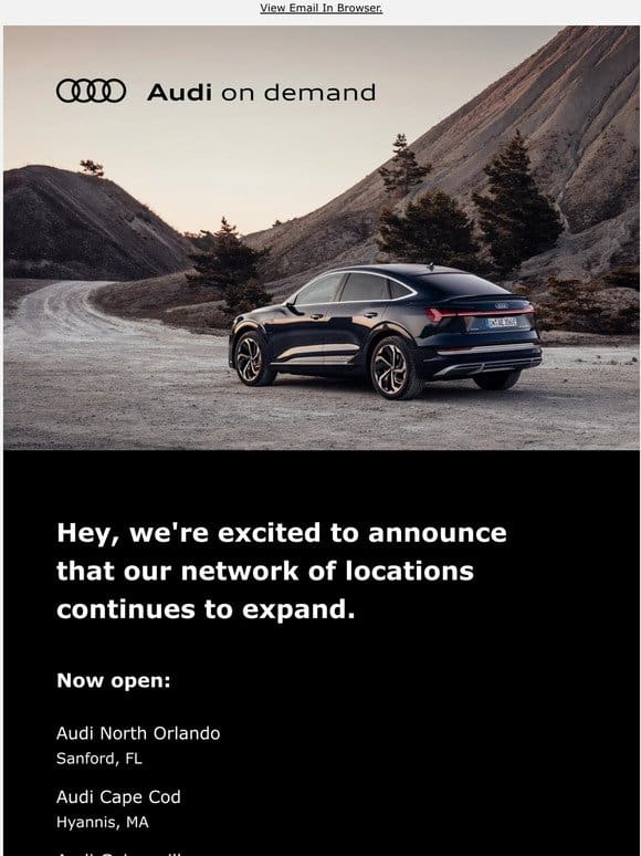 Audi on demand continues to grow!