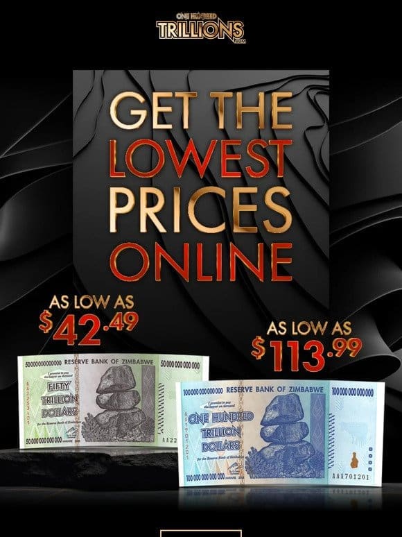 Authentic Zimbabwe Currency at the list price online!