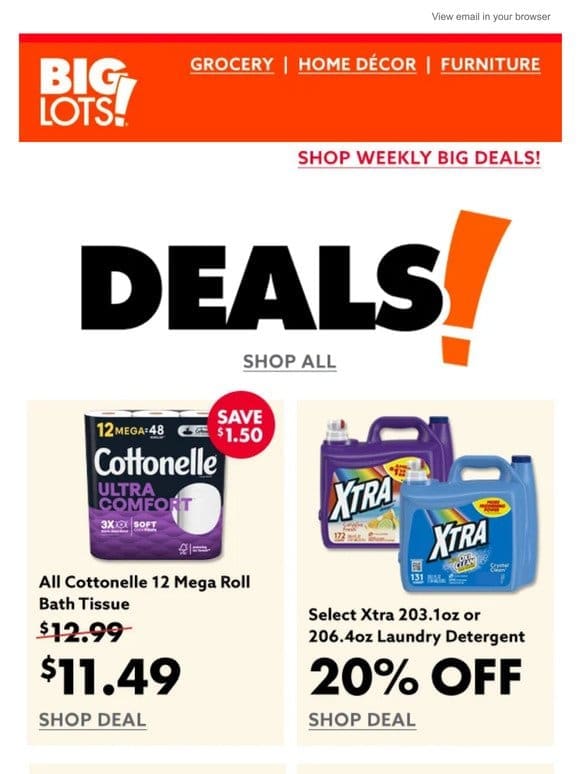 BIG DEALS on Cottonelle， Xtra， Dr Teal’s， & much more!