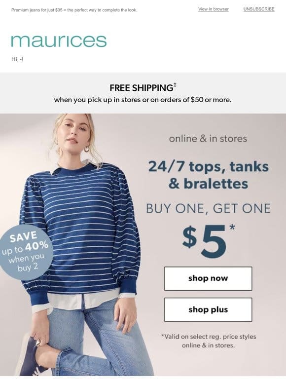 BOGO $5 versatile (& comfy) outfit-builders