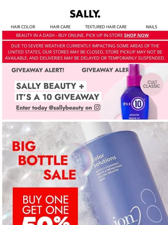 BOGO 50% Off Big Bottle Sale – Stock Up Now + Get FREE Same Day Delivery