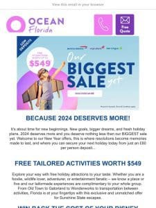 BOOK NOW During Ocean Florida’s Biggest Sale Yet!