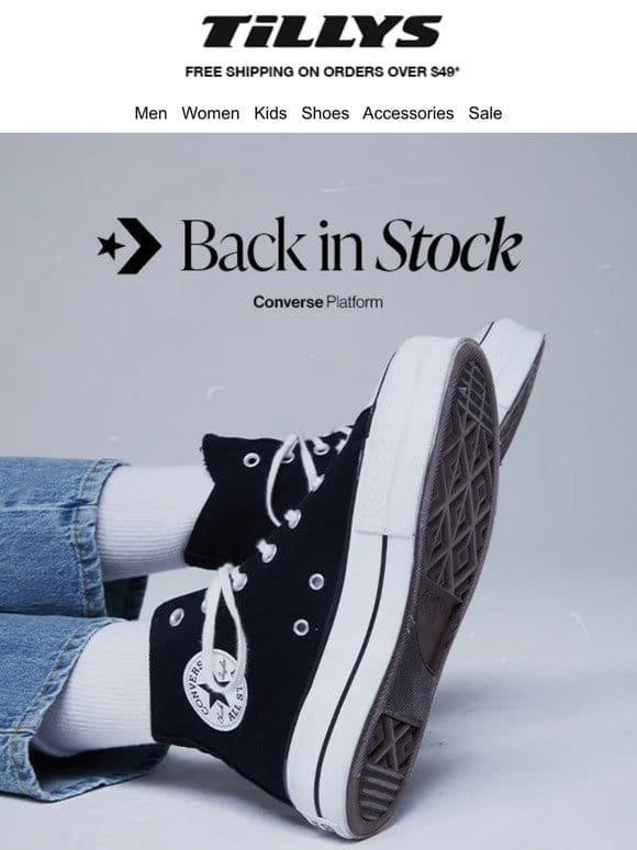 Back In Stock | Converse and Vans Shoes