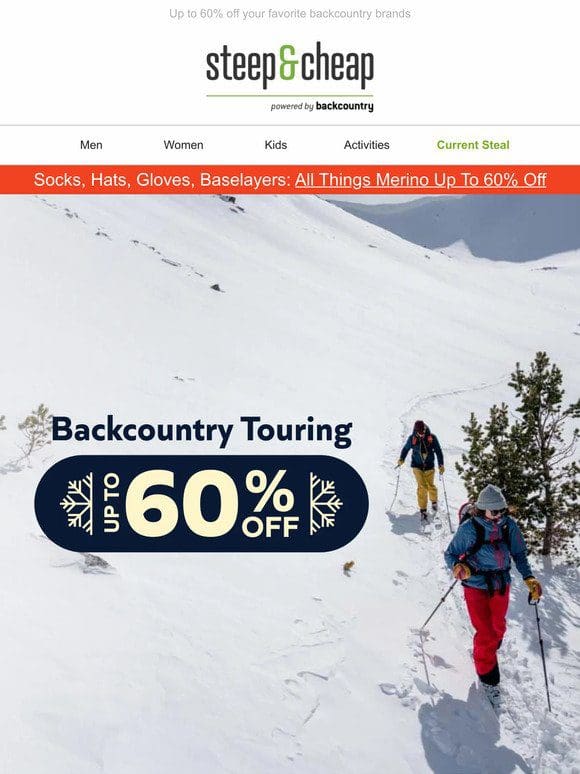 Backcountry touring gear on sale!