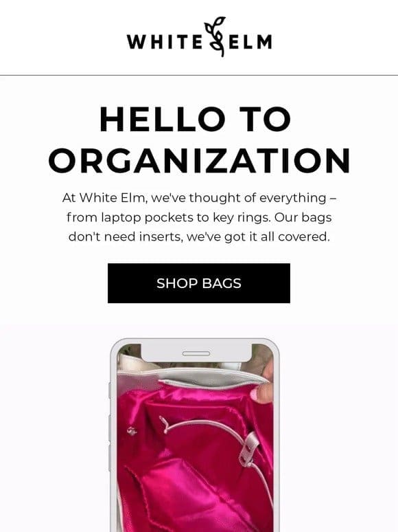 Bags That Do the Organizing for You