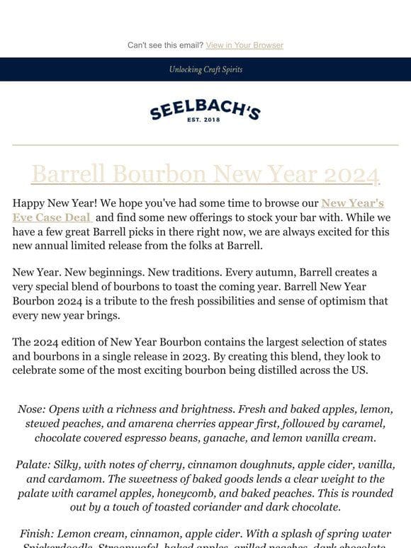 Barrell Bourbon New Year 2024