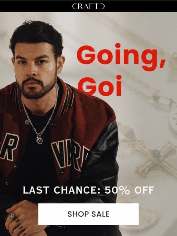 Be Quick: Last Few at 50% OFF