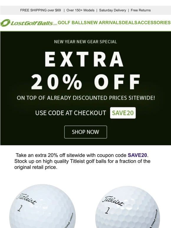 Big Titleist Price Drops + Extra 20% Off