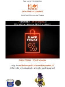 Black Friday -10% off sitewide