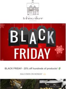 Black Friday – 25% off