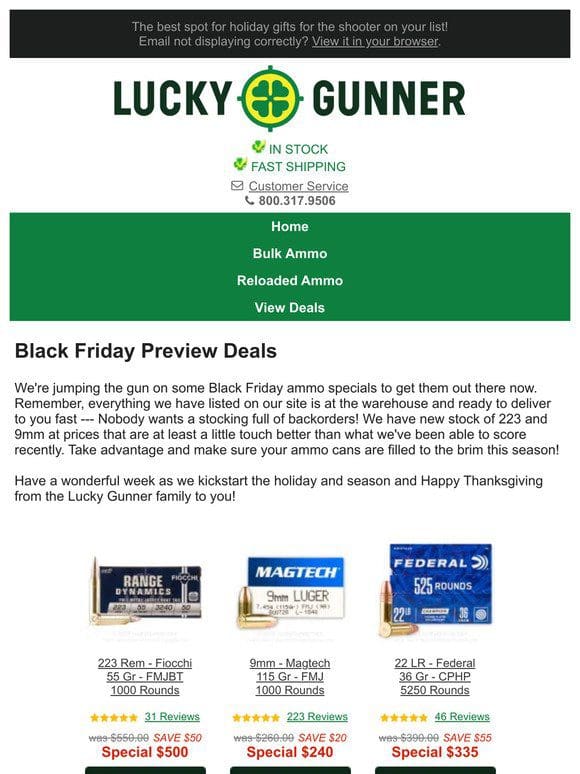 Black Friday Ammo Preview