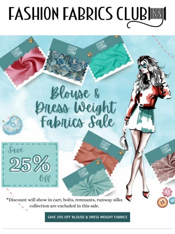 Blouse Dress Weight Fabrics SALE