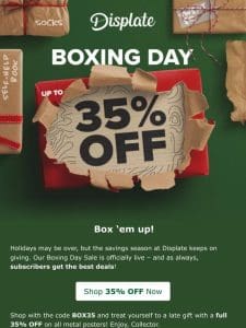 Boxing Day Sale starts NOW!