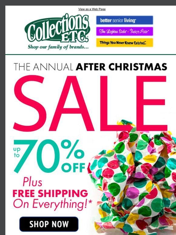 Breaking! You deserve a little treat: After Christmas Sale