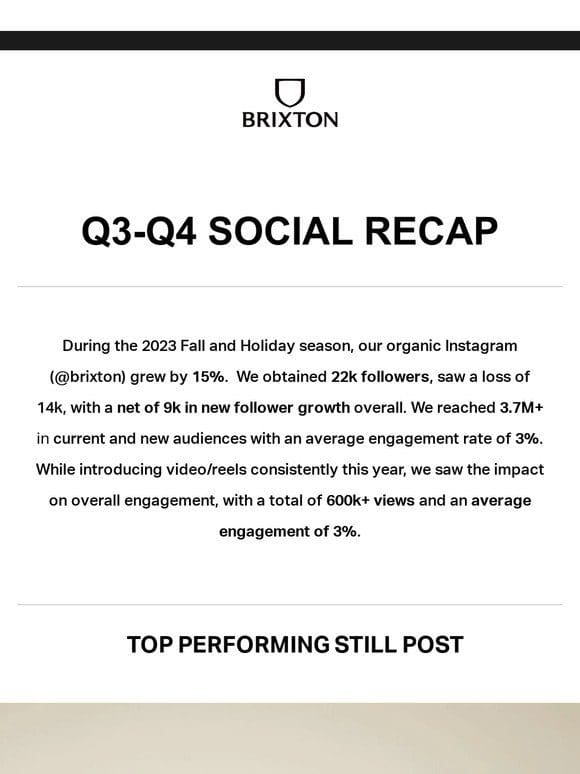 Brixton Q3-Q4 Social Recap