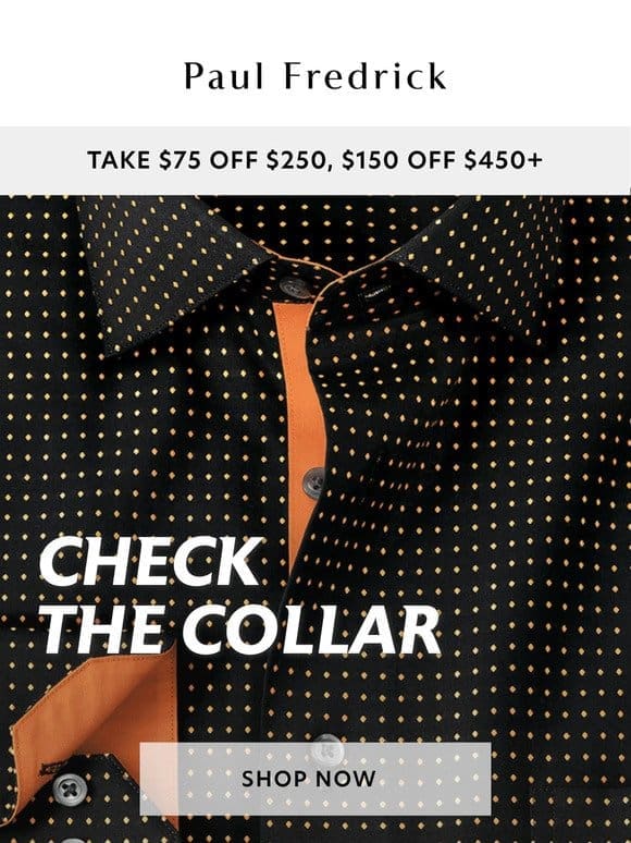 Buy 2 non-iron shirts， save $75