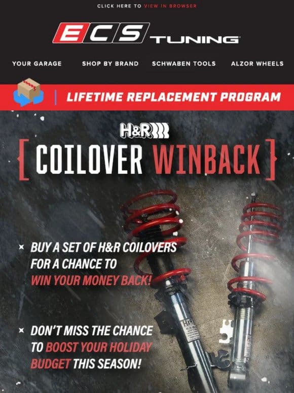 Buy a Set of H&R Coilovers and Be Entered for a Chance to Win them for Free!