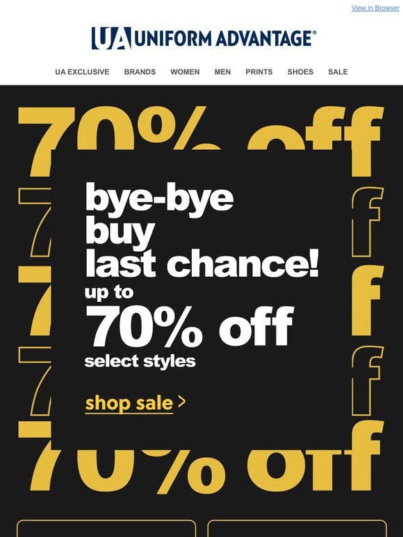 Bye-bye BUYS!   SAVE up to 70%