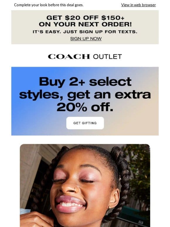 CAUGHT YOUR ATTENTION?? Extra 20% off 2+Styles is ON