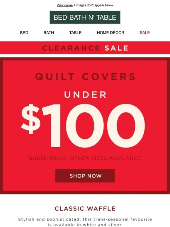 CLEARANCE SALE | Quilt Covers under $100