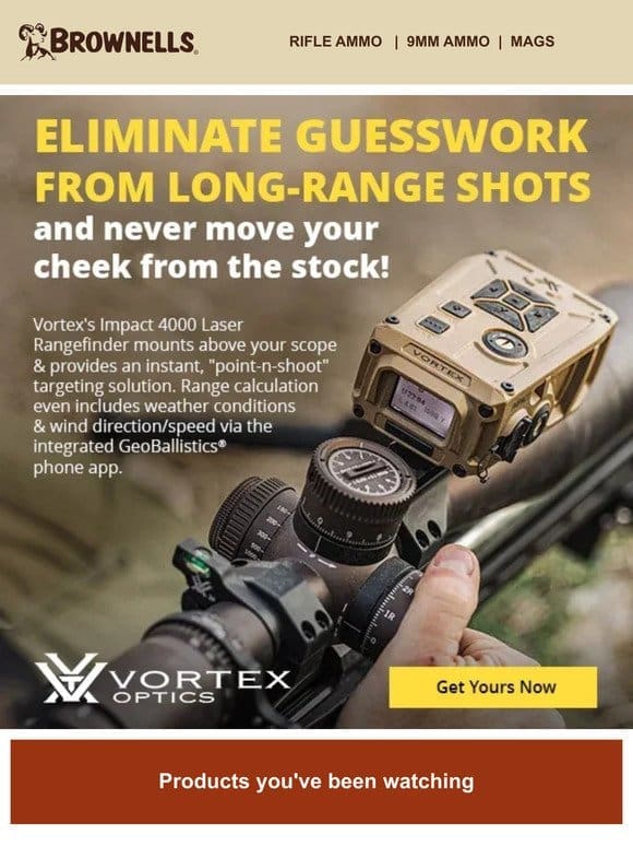 Check out the Impact 4000 rangefinder from Vortex