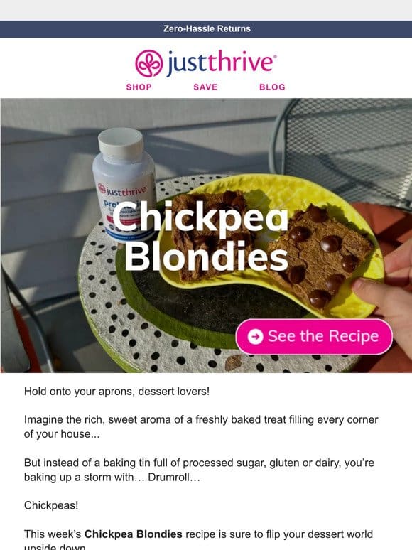 Chickpea blondies (recipe)