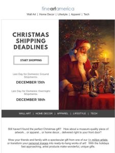 Christmas Shipping Deadlines – Today is the Last Day for Ground Shipments