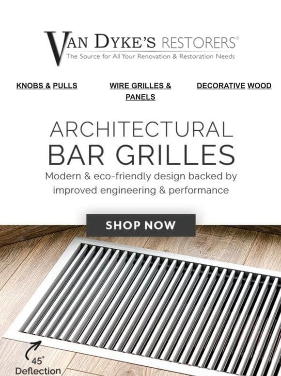 Clean Lines & Sleek Finish: Architectural Bar Grills