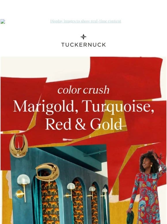 Color Crush: Marigold， Turquoise， Red， Gold