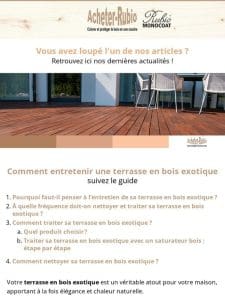 Comment entretenir une terrasse en bois exotique : suivez le guide