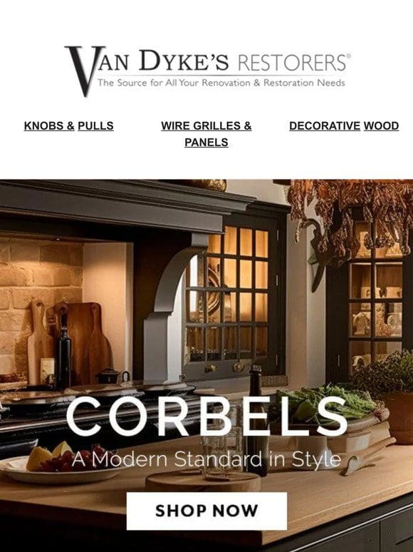 Corbels — An Ageless Standard for the Modern Kitchen